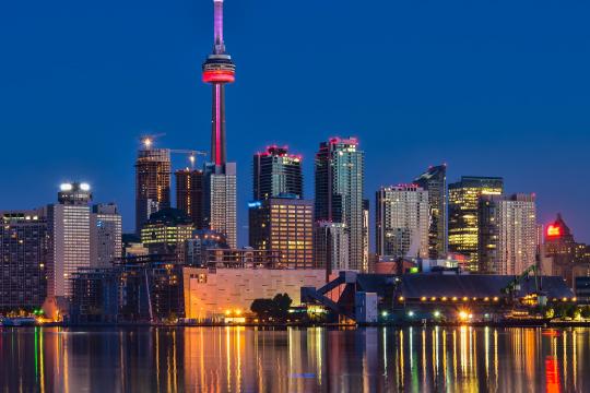 加拿大多伦多璀璨的夜景