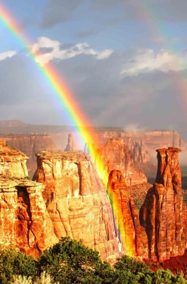 唯美养眼的彩虹自然风景高清图片