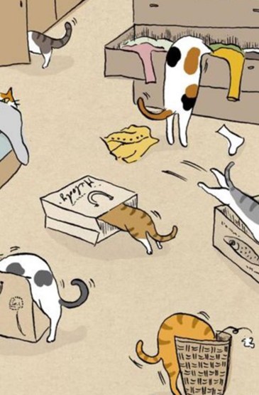 可爱日式卡通猫咪锁屏