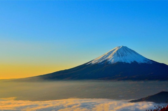 欣赏日本富士山唯美意境自然风光