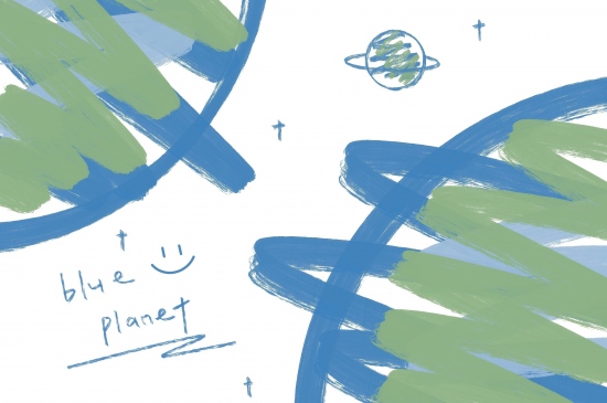 涂鸦星球简约风格壁纸
