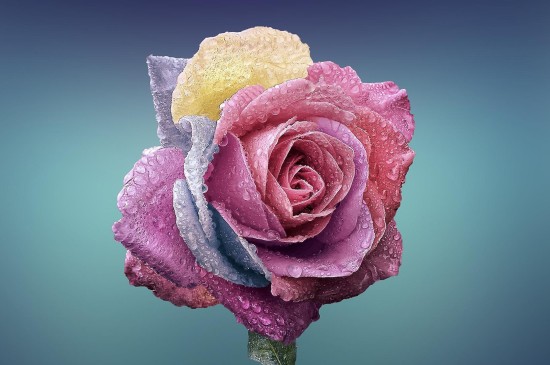 五彩斑斓的玫瑰