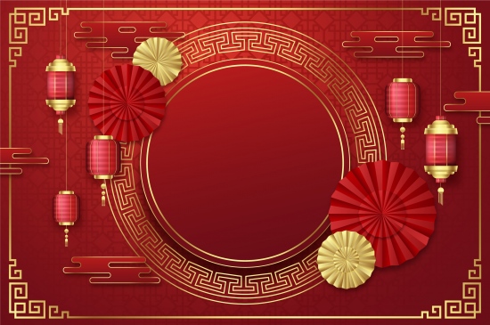 春节传统中国风背景素材图片