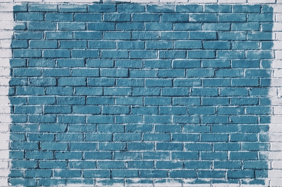 蓝色砖墙背景图片素材