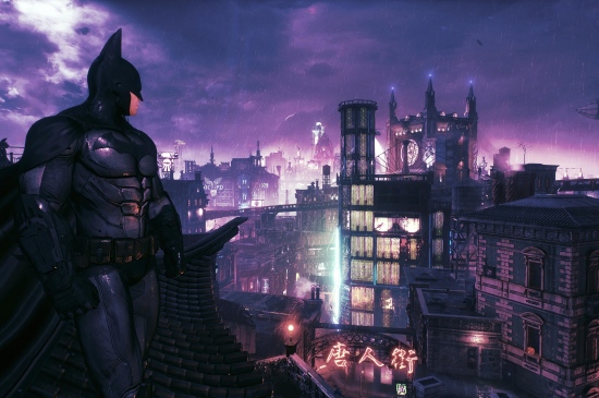 城市高处的蝙蝠侠壁纸