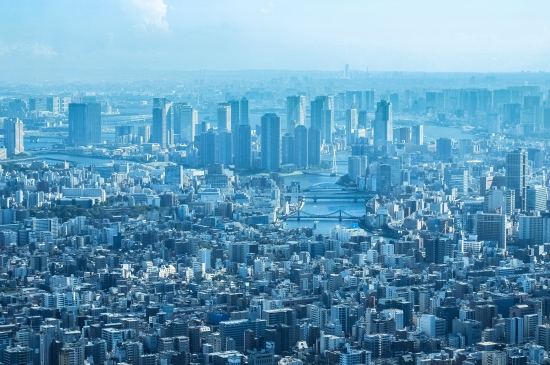 日本东京城市俯拍图片
