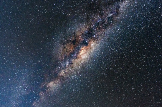 夜晚璀璨的银河图片