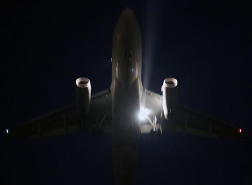 双流机场夜拍飞机