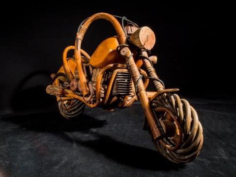 木制摩托车模型