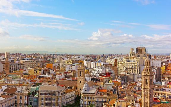美丽的西班牙城市景色
