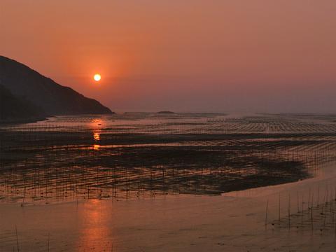 青海湖观日出日落