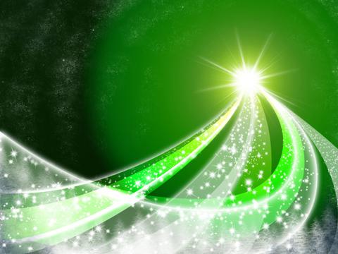 绿色动感星光背景图片