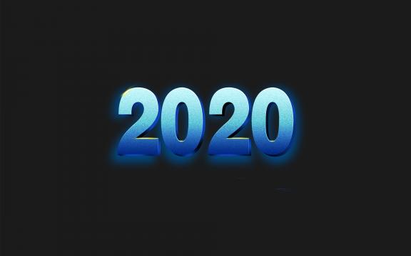 2020鼠年简约创意数字