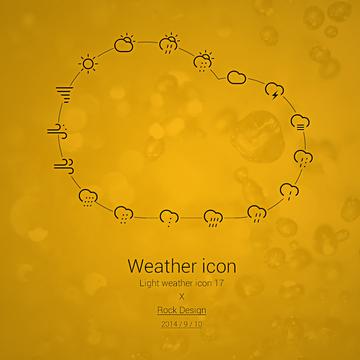 Weather icon 天气线性图标