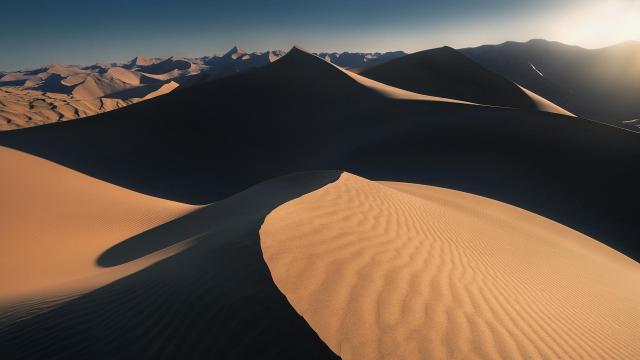 荒芜沙漠意境风景摄影