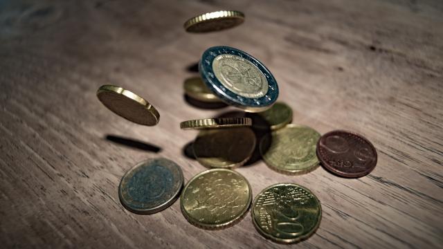 欧元货币纸币硬币图片