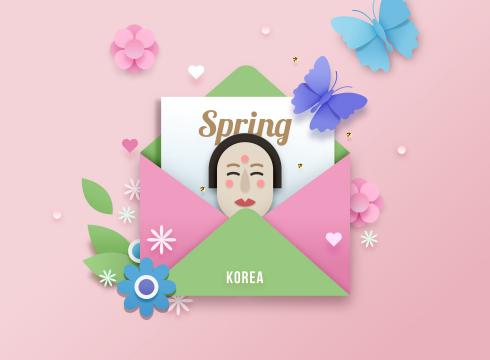 韩式创意春季卡通海报