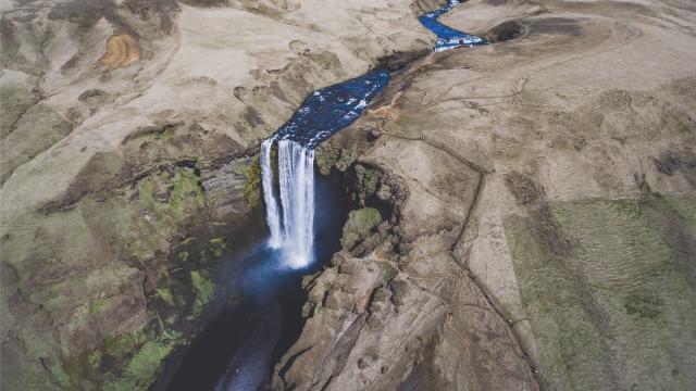唯美冰岛瀑布