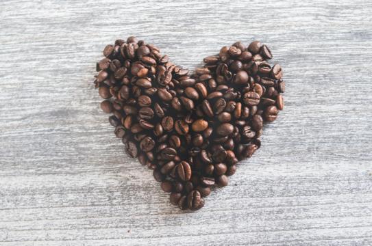 爱心型咖啡豆
