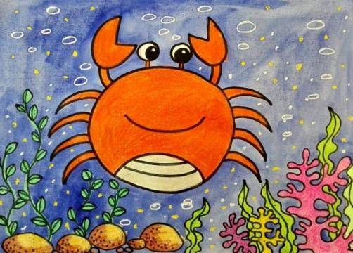 海底的小螃蟹