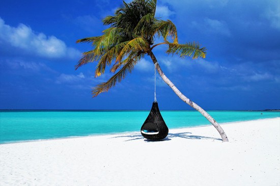 马尔代夫夏日海滩唯美风光