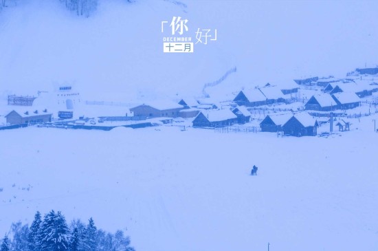 十二月你好新疆童话般雪景风光